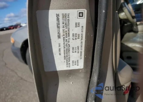 2001 Buick Century Limited from USA, damaged, VIN 2G4WY55J811147086